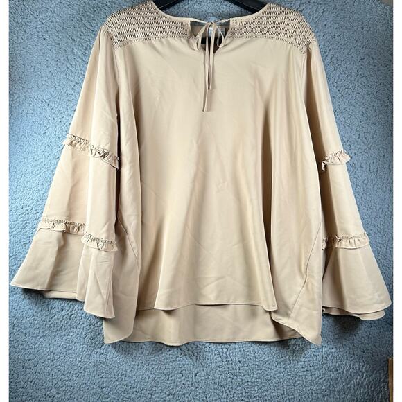 Cato Tops - Cato Top Womens Plus Size 22 Brown Pullover Blouse Boho Career Wear Lightweight